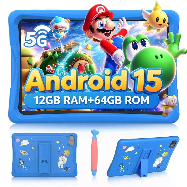Kids Tablet, Android 15 Tablet for Kids 10.1 inch Ouad-Core with