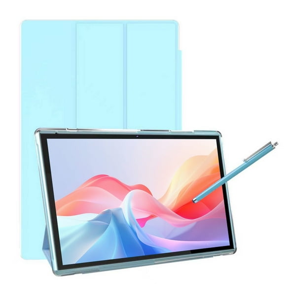 10 Inch Tablet With Tablet protective Case and Stylus, Android 15 Tablets, 8GB RAM 32GB ROM/1TB Expansion, 8H 6000mah Battery Wifi Bluetooth 10.1" IPS HD Touchscreen 2MP+8MP Dual Camera Tablets Blue.