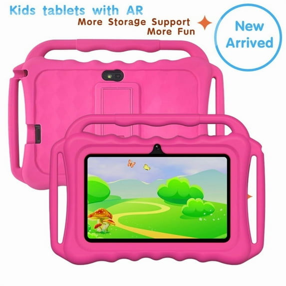 Kids Tablet with FREE Educational Contents, Android 12 Study Pad,7 Inch HD display,4GB RAM 32GB ROM,Quad Core,WIFI,Bluetooth,2Cameras,Google Teachers Approved Apps, Online Class Zo