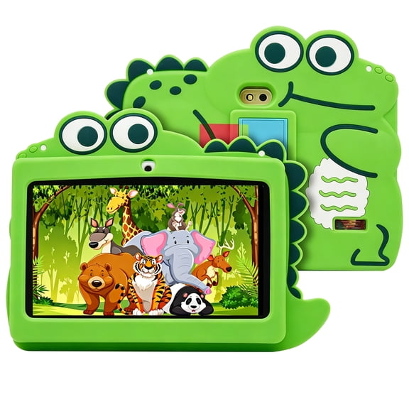 Kids Tablet, HDJ 7 inch Tablet for Children with Parent Control,32GB Android 13,WiFi,Bluetooth, Green