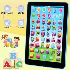 Kids Tablet Toddler Learning Pad with LED Screen Teach Alphabet Numbers Word Music Math Early Development Interactive Electronic Toy for Boys & Girls 2 Years+