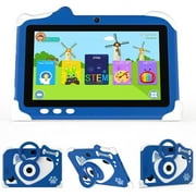 Kids Tablet، Toddler Tablet، 7-inch Tablet، 4GB + 32GB Android 12 Tablet، WiFi Dual Camera، HD IPS Safety Eye Protection Screen، Parental Control APP، Latest Model Kid Tablets