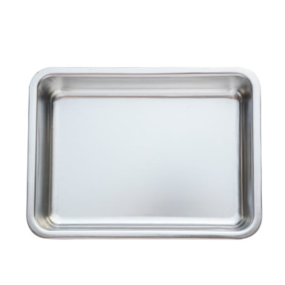 Kids Tableware,Stainless Steel Snack Tray With Ears Barbecue Tray Restaurant Golden Square Plate Fried Chicken Dessert Plate