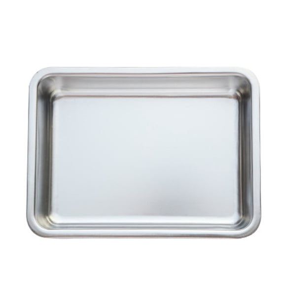 Kids Tableware,Stainless Steel Snack Tray With Ears Barbecue Tray Restaurant Golden Square Plate Fried Chicken Dessert Plate