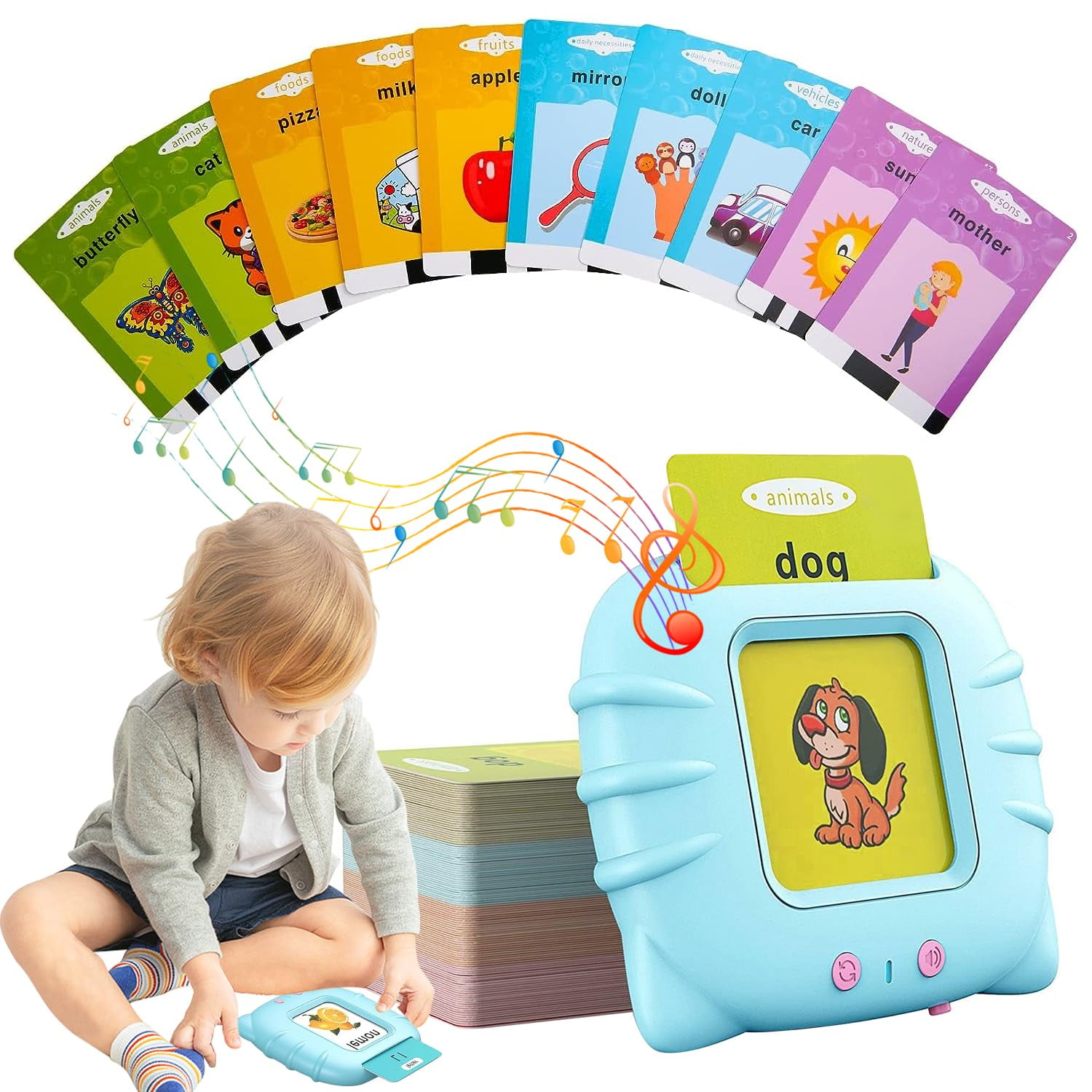 Kids Talking Flash Cards with 224 Sight Words Learning Toys for 3 4 5 6 7 Year Old Boys Girls Speech Therapy Toys Autism Toys Sight Words Flash Cards Walmart