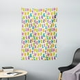 thumbnail image 1 of Kids Tapestry, Cute Funny Letters in Lively Colors Cartoon Style ABC Alphabet on Polka Dots Backdrop, Wall Hanging for Bedroom Living Room Dorm Decor, 40W X 60L Inches, Multicolor, by Ambesonne, 1 of 2