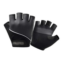 Kids Teen Half Finger Gloves Non Grip for Bike Riding Scooter Outdoor Sports Youth Fingerless Sports Gloves Black 10 Years-12 Years