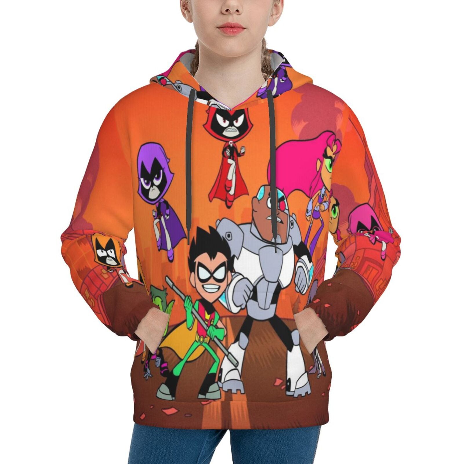 Kids Teen Titans Go Pullover Hoodie Realistic 3d Print Graphic Hooded kids-teen-titans-go-pullover-hoodie-realistic-3d-print-graphic-hooded
