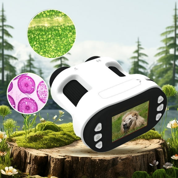 Kids Telescope with 1080P Camera - 6X Zoom STEM Science Kit for Astronomy & Nature Exploration | Portable Binocular Microscope Set | Tripod Included | HD Video Recording