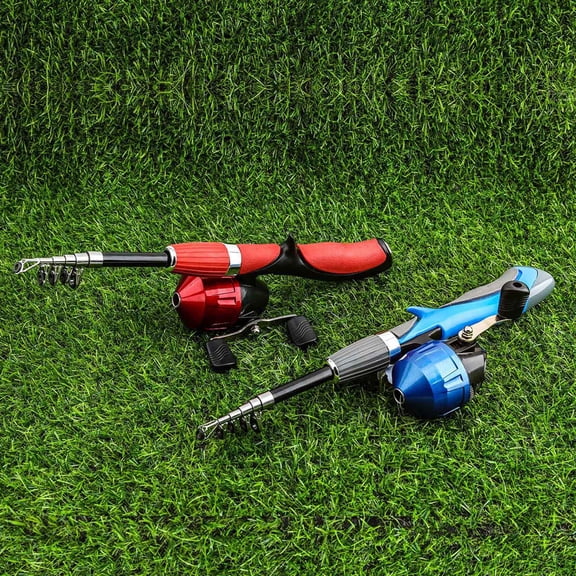 Kids Telescopic Fishing Rod and Reel Combo Lightweight Portable Spincast Kit for Youth Beginners Outdoor Fishing Activities