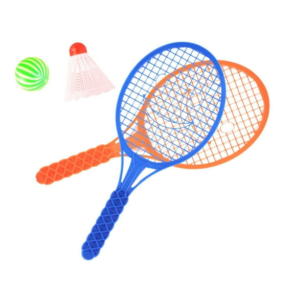 Kids Tennis Racket Set Plastic Racket Set Badminton Racket Set with Ergonomic Grip Indoor Outdoor Play