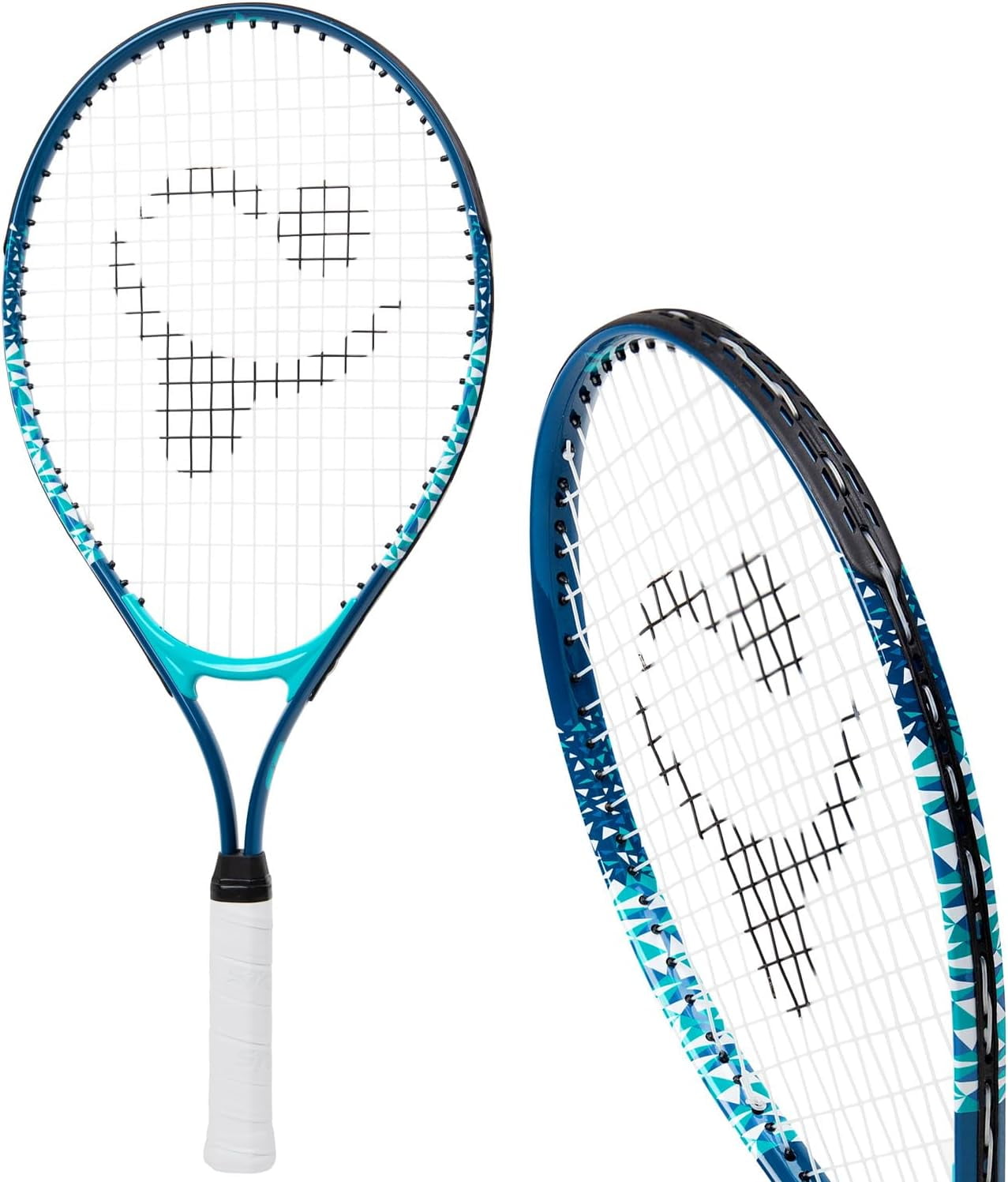 Kids Tennis Racket with Training Videos 25 Inch Aluminum Youth Tennis