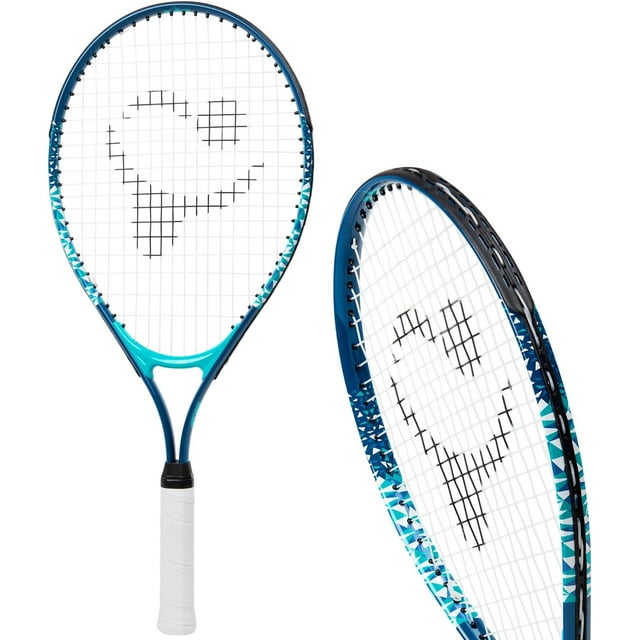 Kids Tennis Racket with Training Videos 25 Inch Aluminum Youth Tennis