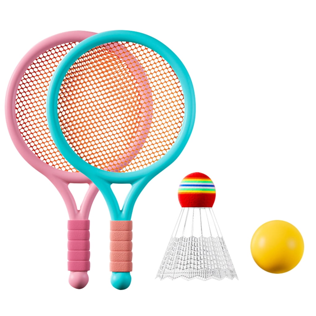 Kids Tennis Rackets, Soft Training Balls Badminton Shuttlecocks Tennis ...