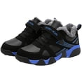 thumbnail image 1 of Kids Tennis Shoes Boys Winter Sneakers Warm Furry Lined Waterproof Leather Antislip Outdoor Walking Shoes Casual Ankle Boots Blue 4.5 Big Kid, 1 of 4