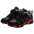 thumbnail image 1 of Kids Tennis Shoes Boys Winter Sneakers Warm Furry Lined Waterproof Leather Antislip Outdoor Walking Shoes Casual Ankle Boots Red 2.5 Big Kid, 1 of 4