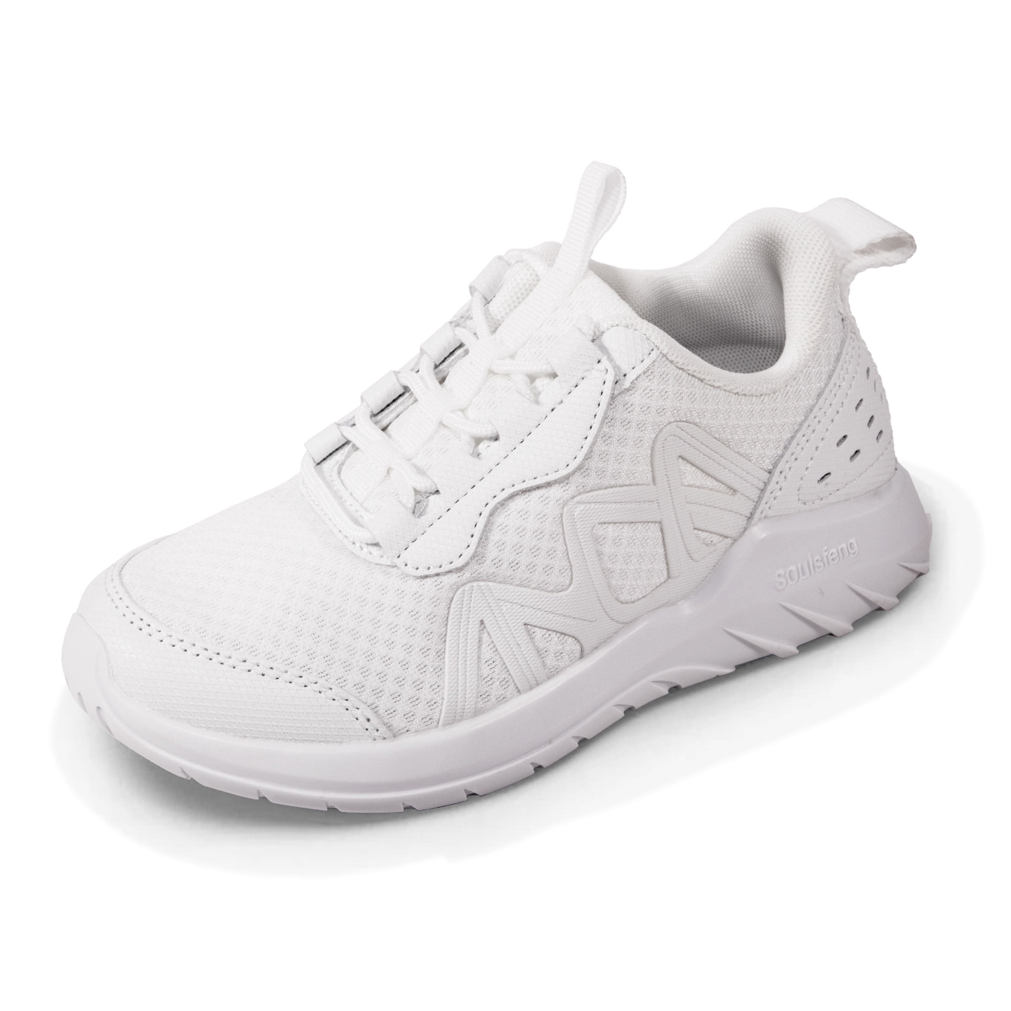 Kids Tennis Shoes Lightweight Breathable Boys Running Shoe Fashion Walking Sneakers For Girls White Little Kid 2.5