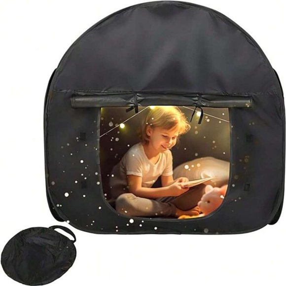 Kids Tent,Sensory Tent | Quiet Corner For Kids To Play And Relax | Sensory Corner | Portable Pop Up Blackout Tent Black With Travel Bag | Sensory Tent For Kids With Autism, Sensory Personality Disord