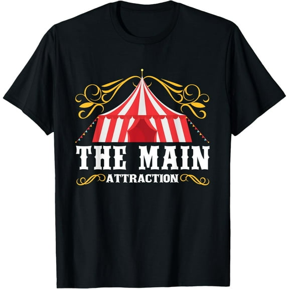 Kids The Attraction Circus Carnival Children Birthday Party T-ShirtMen and women, Black T-shirt, size: Extra large