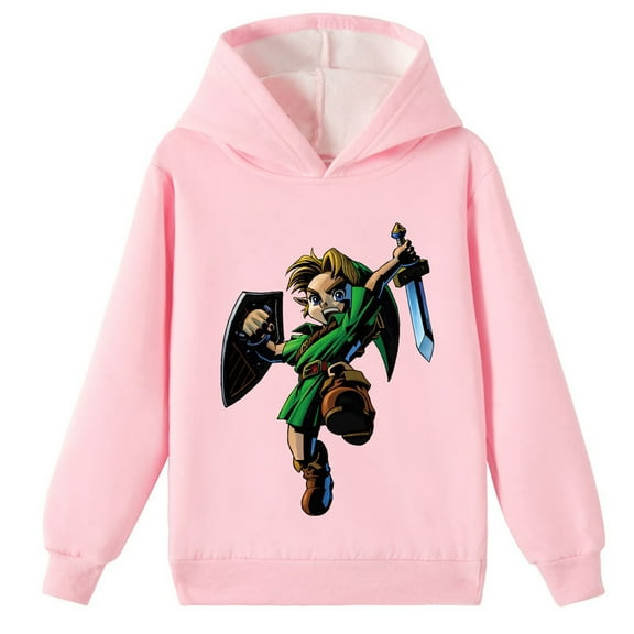 Kids The Legend of Zelda Casual Brushed Pullover Hoodies Sweatshirt Tops for Boys Girls