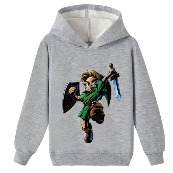 Kids The Legend of Zelda Casual Brushed Pullover Hoodies Sweatshirt Tops for Boys Girls
