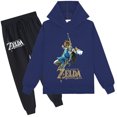 thumbnail image 1 of Kids The Legend of Zelda Hoodie Pullover with Sweatpants Long Sleeve Hooded Sweatshirt Outfits for Boys Girls, 1 of 3