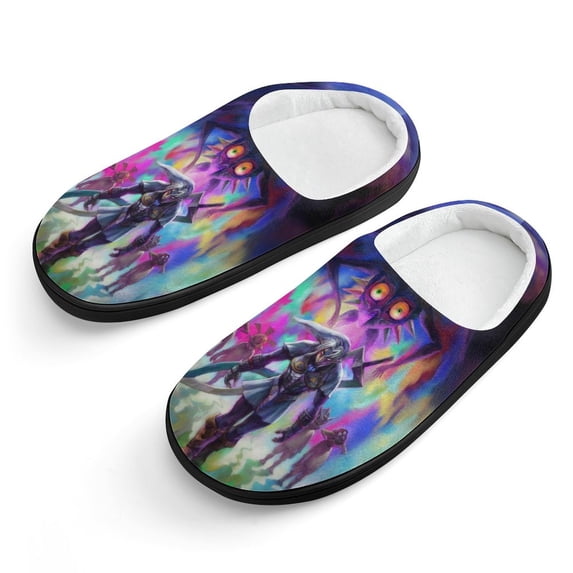 Kids The Legend of Zelda Slippers Anti-slip Fluffy Fuzzy House Slippers Warm Soft Plush Winter Fluffy House Shoes for Boys Girls