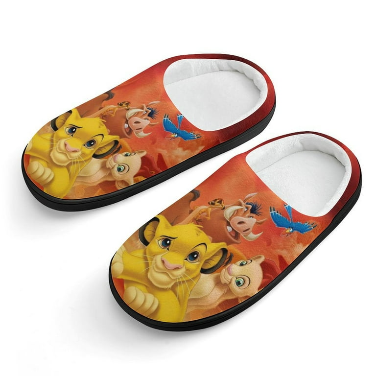 Kids The Lion King Slippers Boys Girls Non-Slip Fuzzy House
