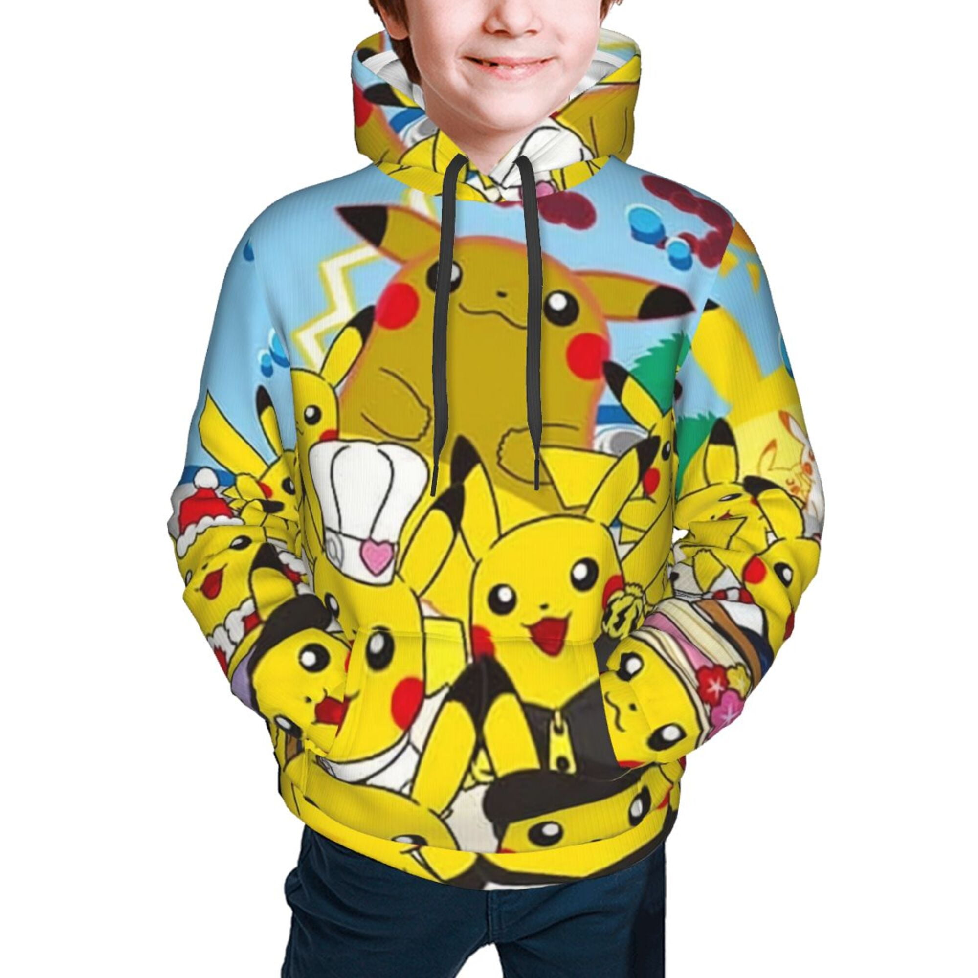 Jumping Beans Kids Pikachu Zip Hoodie, Unisex Youth Pokemon Apparel,  Yellow, Size 4-12 - Walmart.com
