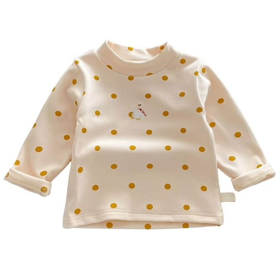 Kids Thermal Shirt Beige Long Sleeve Shirts for Boys Kids Turtleneck Casual Basic Tees Fall Tops T Shirts for Girls 4-5 Years