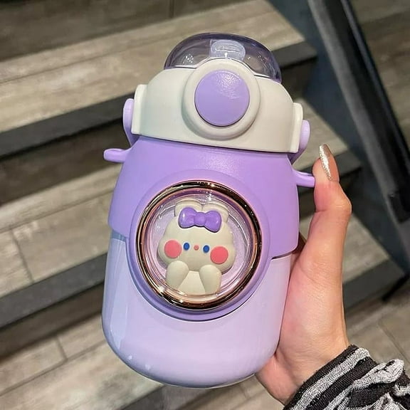 Kids Thermos Bottle Cute Water Bottle Kawaii Straw 700ml Stainless Large Capacity Cartoon Girl Kettle Student Cup for Children