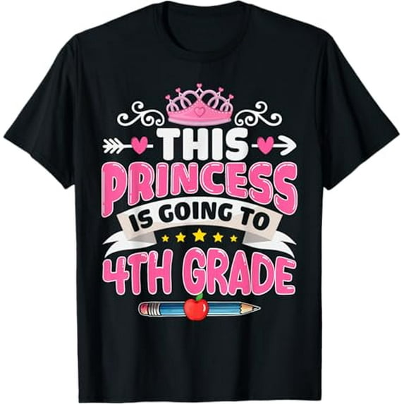 Kids This Princess Is Going To 4th Grade Girl Back to School T-Shirt