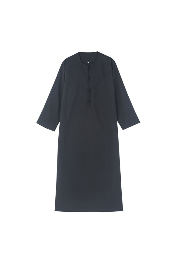 Kids Thobe for Muslim Boys 𝐈slamic Clothing Long Sleeve Kaftan Arabic Dress Boys Muslim Prayer Dress Ramadan Eid Outfit