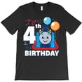thumbnail image 1 of Kids Thomas And Friends Happy 4th Birthday Funny Train Themed Party H16555 T-Shirt, for Men and Women, Up to Size 5XL, 1 of 2