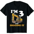 thumbnail image 1 of Kids Three 3yr 3rd Birthday Construction Boy 3 Years Old T-Shirt, 1 of 3