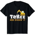 thumbnail image 1 of Kids Three and Diggin' It 3rd Birthday Construction 3 Excavator T-Shirt, 1 of 4