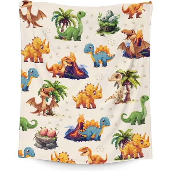 Kids Throw Blankets for Boys Girls, Dinosaur Blanket for Boys, Soft Fuzzy Flannel Throw Blanket Dinosaur Gifts Ideal, 40"x50" Toddler Blankets for Boys Dinosaur Room Decor
