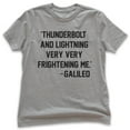 thumbnail image 1 of Kids Thunderbolt And Lightning Very Very Frightening Me -Galileo Shirt, Youth Kids Boy Girl T-Shirt Rock Lyric T, Dark Heather Gray, X-Small, 1 of 4