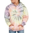 thumbnail image 1 of Kids Tie Dye 3D Printed Hoodie | Boys Girls Graphic Pullover Sweatshirt | Spring Autumn Top with Hood | Soft Breathable Streetwear | 7 Sizes for Toddler to Teen(Grey,5-6 Years), 1 of 3