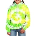 thumbnail image 1 of Kids Tie Dye 3D Printed Hoodie | Boys Girls Graphic Pullover Sweatshirt | Spring Autumn Top with Hood | Soft Breathable Streetwear | 7 Sizes for Toddler to Teen(Green,5-6Years), 1 of 3