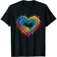 thumbnail image 1 of Kids Tie Dye Heart Valentines Day Graphic Girls Toddler Boys T-Shirt, 1 of 4