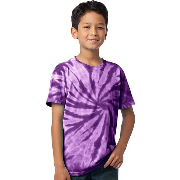 Kids Tie Dye T-shirt - Purple, Medium