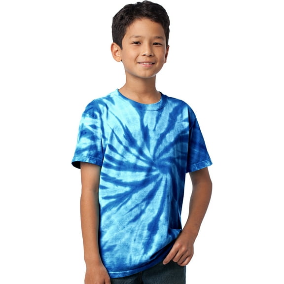 Kids Tie Dye T-shirt - Royal, XL