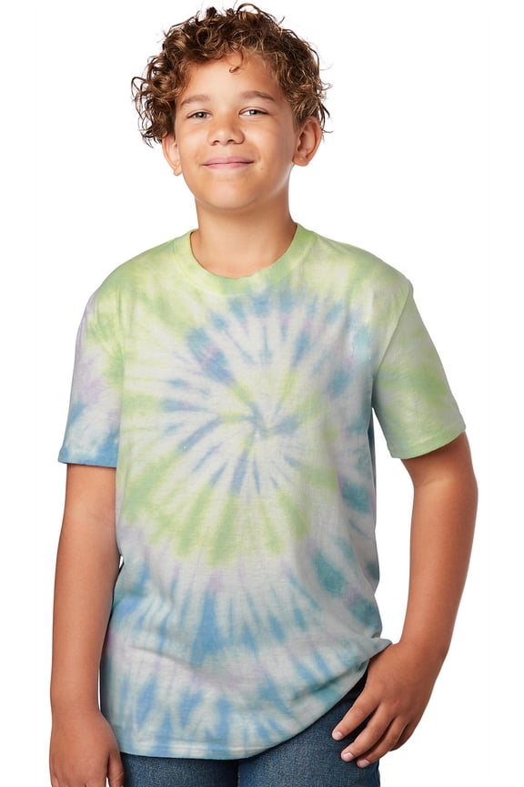 Kids Tie Dye T-shirt - Watercolor Spiral, Medium