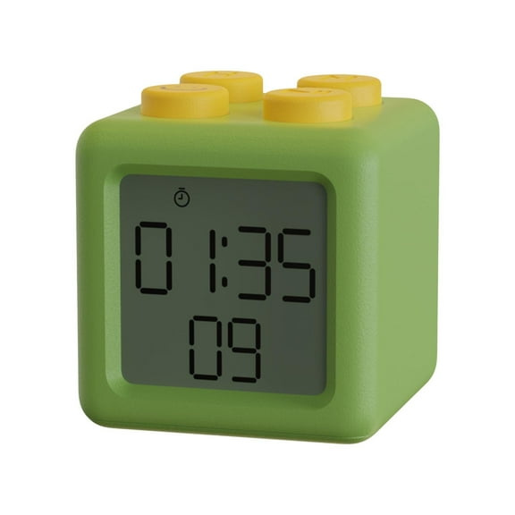 Kids Timer for Ages 6+ - Pocket Focus Tracker w/ LCD Display & Countdown Modes ,Safe ABS Alarm Clock for Time Management & Self Discipline​​ Green