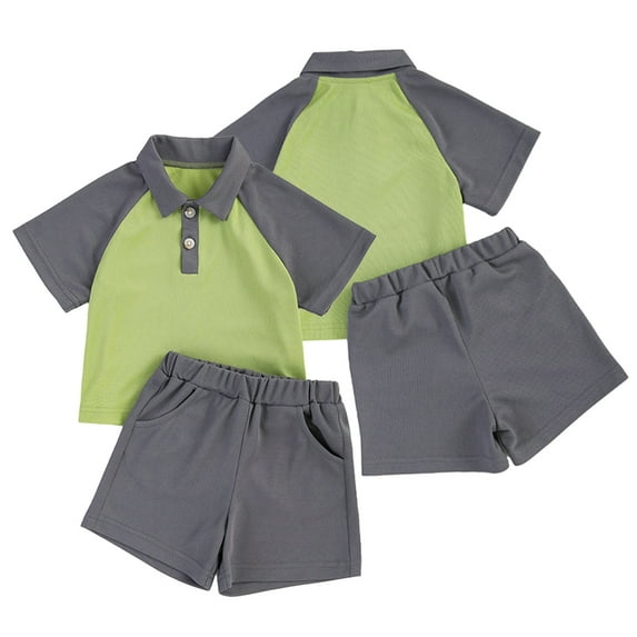 Kids Toddler 2Pcs Summer T-Shirt Outfits Clothes for Boys,Baby Girls Casual Short Sleeved Pullover Tees + Elastic Shorts Pants Newborn Comfortable Soft Sets Clothes for 12M-6T