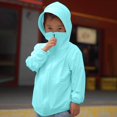 thumbnail image 1 of Kids Toddler Athletic Sun Protection Jacket Hooded Boys Girls Zip Up Hoodie Rash Guard Cooling Shirt with Pockets Running Outdoor, 1 of 6