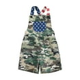 thumbnail image 1 of Kids Toddler Baby Boy Camouflage Overalls Shorts Striped Star Sleeveless Jumpsuit with Pockets Casual 4th of July Romper, 1 of 9