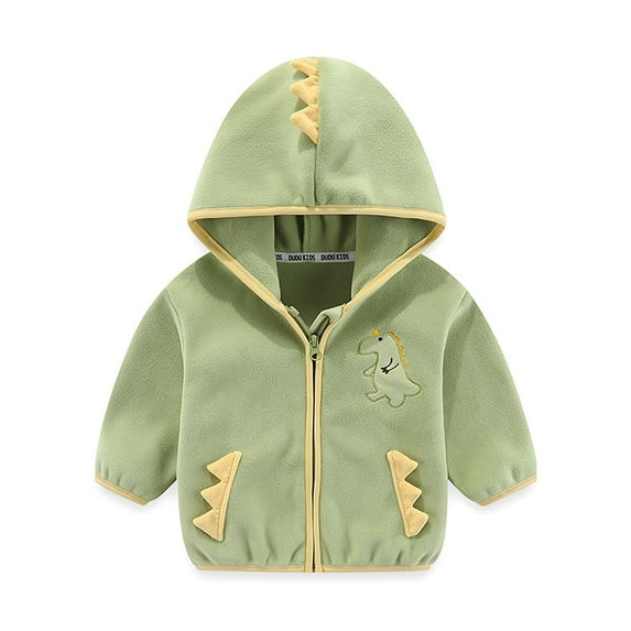 Kids Toddler Baby Boys Autumn Winter Dinosaur Hooded Coat Jacket Sweatshirt Clothes