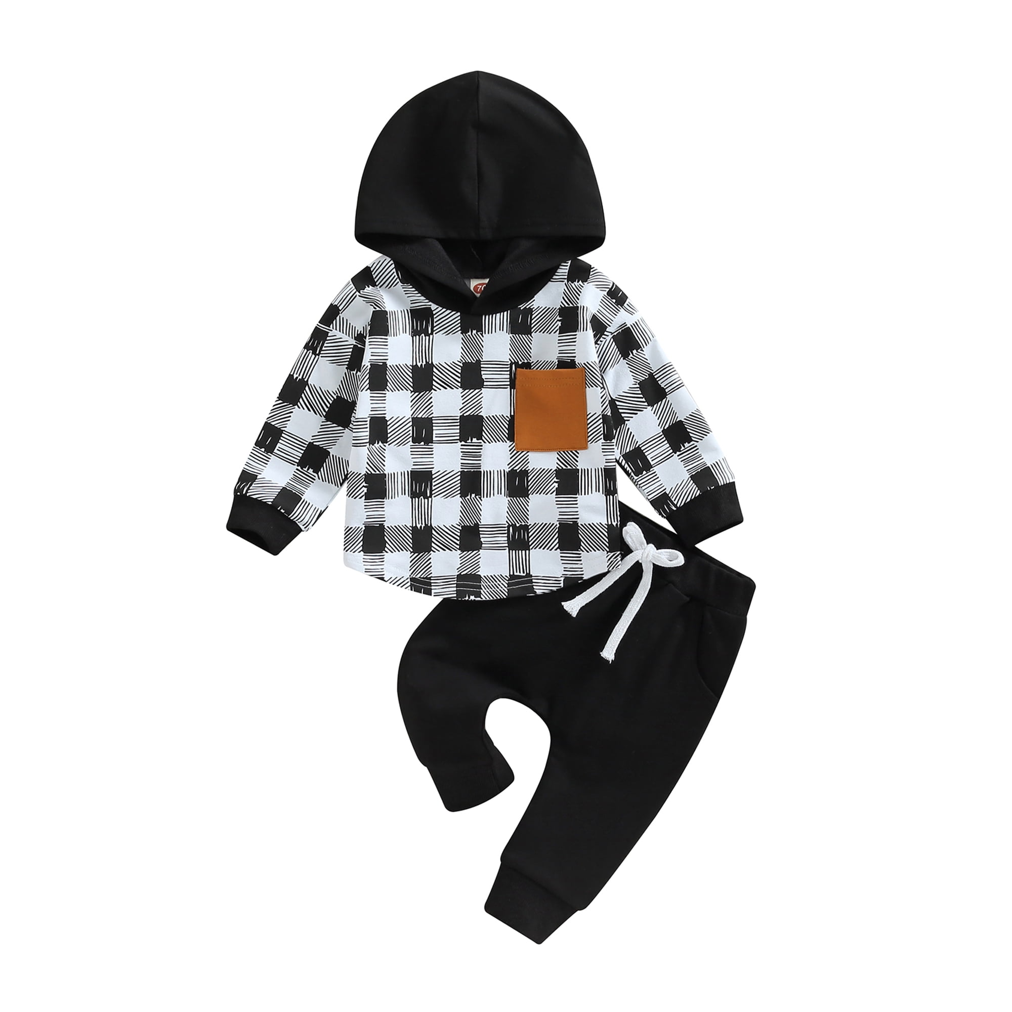 Toddler Boy's Suit Outfit, Plaid Pattern Suit & Pants Set, Kid's